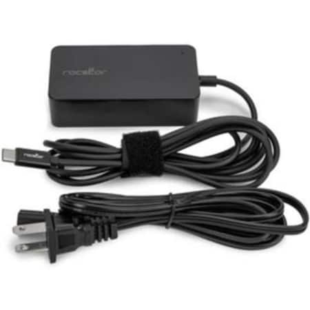 Rocstor 45W Smart USB-C Slim Power Adapter - 6 ft. Fixed USB-C cable Y10A272-B1